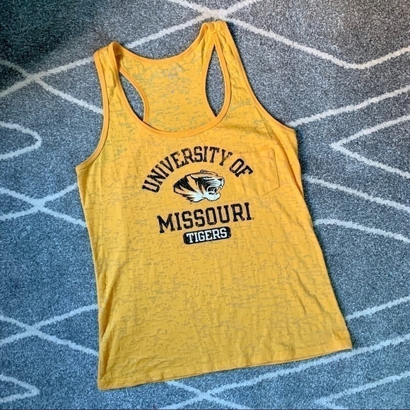 University of Missouri Yellow Burnout Tank Top - Picture 1 of 4